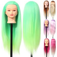 27 colorful mannequin head hair