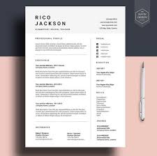 The most popular simple resume and cv templates for free download. Resume Template For Ms Word Cv Template With Free Cover Etsy Resume Design Template Cv Design Template Unique Resume Template