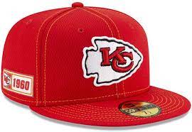 New Era Kansas City Chiefs On Field Sideline Road 59fifty Fitted Cap Kansas City Chiefs New Era Fitted Hats
