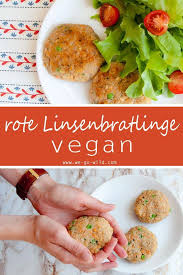 Rote Linsenbratlinge Vegan Fur Die Extra Portion Eiweiss Rezept Bratlinge Linsen Bratlinge Rezepte Mit Linsen