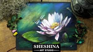 How To Draw A Lotus Flower With Soft Pastels Flowers Youtube I did use the workable fixative occasionally in between layers.