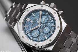 The royal oak chronograph is a watch that has thousands of lovers the world over, and a few detractors, too. In The Metal Audemars Piguet Royal Oak Chronograph And Perpetual Calendar Ice Blue Limited Editions Swisswatches Magazine