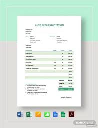 Kit nh inspection sheet free download indian springs. Free 8 Repair Quotation Samples Templates In Pdf Ms Word