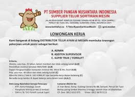 Saat ini pt gudang garam tbk kembali membuka lowongan kerja terbaru pada bulan oktober 2020. Lowongan Kerja Pt Sumber Pangan Nusantara Indonesia Supplier Telur Sortiran Mesin Di Medan Loker Medan Desember 2019