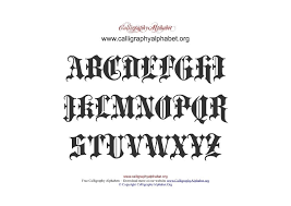 gothic calligraphy pdf chart