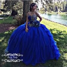 Cinderella Puffy Ball Gown Royal Blue Quinceanera Dresses 2018 Appliques Beads Off The Sho Quinceanera Dresses Blue Pretty Quinceanera Dresses Sweet 16 Dresses