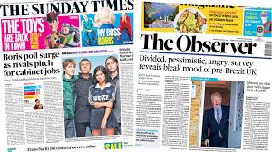 The working papers of parliament (such as bills, hansard and the daily business papers for each house). Newspaper Headlines Tory Contenders Eye Roles In Boris Cabinet Bbc News