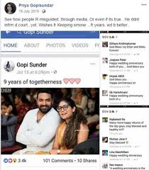 He started his career composing music for. Singer Abhaya Hiranmayi S Confession About Relationship With Gopi Sundar Causes Controversy