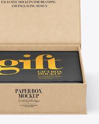 Opened Kraft Box Mockup In Box Mockups On Yellow Images Object Mockups