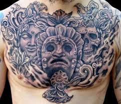 Tribal aztec tattoos are often chosen by modern warriors; 25 Super Cool Chest Tattoo Designs Pelfusion Aztec Tattoo Designs Aztec Tattoos Aztec Tattoo
