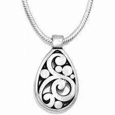 Contempo Necklace Pear Shaped Pendant Silver Necklaces Women Brighton Jewelry