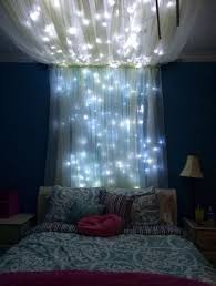 Image Via We Heart It Bedroom Blue Dreamroom Lights Pretty Canopy Bed Diy Bedroom Diy Home Decor