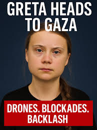 Greta Thunberg Sailing to Gaza Drone