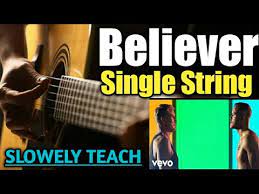 Believer Imaginedragons Believer One String Guitar Tutorial Imagine Dragons Guitar Lesson Tab Youtube