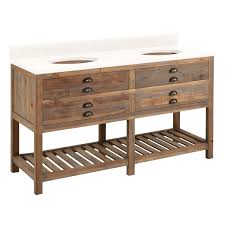 Shop allmodern for modern and contemporary 60 inch bathroom vanities to match your style and budget. 60 Benoist Reclaimed Wood Console Double Vanity For Undermount Sink Pine Reclaimed Wood Vanity Bathroom Vanity Wood Console