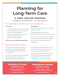 BEACF PORMK Long Term Care Seminar flyer 