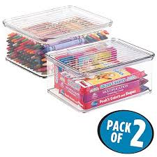Maybe you would like to learn more about one of these? Mdesign Kids Baby Toy Storage Box With Lid Kid S Crayon Box Nursery Shelf Organiser Basket Clear Buy Online In Botswana At Botswana Desertcart Com Productid 58050063