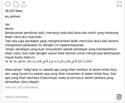 Maybe you would like to learn more about one of these? Isu Hukum Mencukur Bulu Kaki Lelaki Tular Di Media Sosial Ini Penjelasan Pu Azman