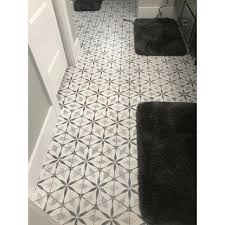 This tile has a glazed finish, which will help prevent contaminants from staining the tile if cleaned up in a reasonable amount of time. Somertile Carra Bardiglio Floral Porcelain Hexagon Floor Wall Tiles Overstock 17817389