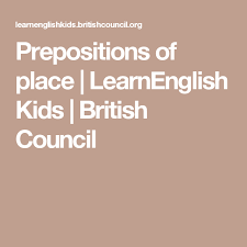 Prepositions Of Place Internet Safety Tips British Council Flashcards