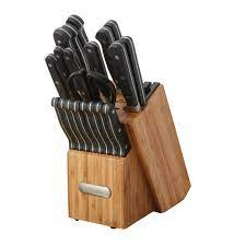 In addition to six styles of cuttings knives and. Farberware 21 Piece Forged Triple Rivet Knife Set With Built In Edgekeeper Knife Sharpener And Bamboo Block Overstock 33622384