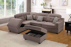 The ottoman coffee table can be used as a standard footrest or guest seating, naturally. China Fabric Sectional Sofa With Reversible Chaise And Storage Ottoman China Sectional Sofa Fabric Sofa