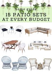 15 Patio Furniture Sets At Every Budget Patio Furniture Sets Porch Furniture Boho Patio