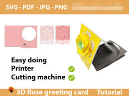 Download Diy 3d Rose Valentine Greeting Card Graphic By Lasquare Info Creative Fabrica PSD Mockup Templates