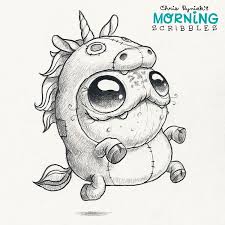 Draw the truck's front bumper. Unicorn Suit Morningscribbles Unicorn Cute Monsters Drawings Cute Drawings Monster Drawing