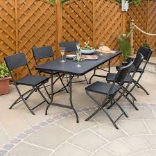 The square card table measures 34 in. Folding Table And Chairs Set Outdoor Off 61