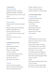 Originally played to a slower tempo, the state anthem of penang was modified in 1993. Doc Lirik Lagu Daerah 34 Prov Docx X Drive Academia Edu