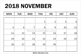 Free Online Blank November Calendar 2018 August Calendar July Calendar October Calendar