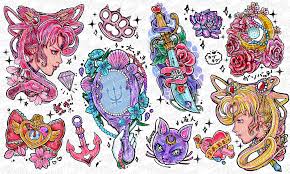 I love these tattoo designs. Design Pastel Goth Kawaii Tattoos And Stickers By Artblame Fiverr