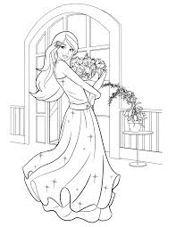 Colora gratis centinaia di fiori, bellissimi e curati nei dettagli. Disegni Da Colorare Barbie E Un Mazzo Di Fiori