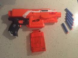 Load a rocket into the front of the barrel. 2016 Nerf Stryfe No More Jamming Cool Kiddy Stuff