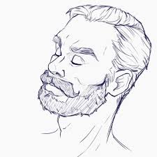 Elena On Instagram Man S Head Draw Drawing Sketching Sketch Sketchbook Digitaldrawing Head Practicing Humanbody Beard Drawing Beard Art Sketch Head