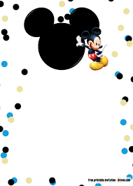 Free Printable Mickey Mouse Blue Glitter Invitation Templates Mickey Mouse Invitations Mickey Mouse Birthday Mickey Mouse Invitation