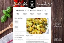 Editable Recipe Template 8 5 X 11 Recipe Binder Printable Cookbook Template Printable Cookbook Kitche Recipe Template Meal Planning Template Longest Recipe