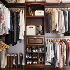 Rubbermaid configurations closet designer custom deluxe rack, alluring rubbermaid closet designer for fancy closet idea, rod helper valet home kit kits design depot menards lowes, reach depot martha linen organizer images lowes rubbermaid, how to refresh your closet with a rubbermaid fasttrack. Allen Roth 8 Ft W X 6 83 Ft H Java Wood Closet Kit Lowes Com Closet Kits Lowes Closet System Closet System