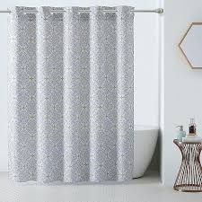 As you may already know, white is a color that is popular because of the clean and bright impression it can create. Hookless 3 In 1 Vervian Shower Curtain In Yellow Grey Bed Bath Beyond