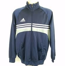 Adidas Track Jacket Mens Medium Zip Up Navy Lt Blue Gray White Polyester Casual Adidas Trackj Adidas Track Jacket Men Adidas Track Jacket Athletic Sportswear