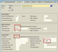 Basically, there are two types of standard materials planning procedures in sap. Your First Very Simple Mrp Run Using Re Order Point Planning Sap123 Com