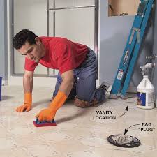 How To Install Ceramic Tile Floor In The Bathroom Ceramic Floor Tiles How To Lay Tile Installing Tile Floor