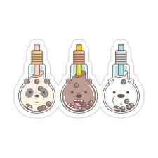 The Bear Bubble Tea We Bare Bears Fan Art Sticker Di 2020 Boneka Hewan Hewan Lucu