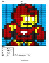 Superhero Color By Number Coloring Squared Math Coloring Worksheets Superhero Coloring Superhero Coloring Pages