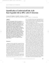 To avoid this risk, in addition to common sense, you can also use something smarter: Pdf Quantification Of Underivatized Fatty Acids From Vegetable Oils By Hplc With Uv Detection
