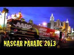 Fontana 2013 nascar sprint cup hauler parade. Nascar Hauler Parade Las Vegas 2013 Youtube