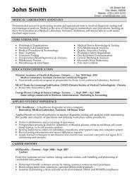 Free resume examples for medical lab tech jobs: Medical Laboratory Assistant Resume Sample Template