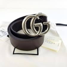 Black And Silver Gucci Belt Ebay Sponsored Authentic Brown Leather Gucci Belt W Double G Silver Buckle Size 90 36 Nobox Belt Reversible Leather Gucci Belt Sizes