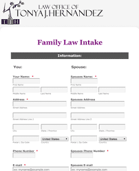 Track each potential client as you review their cases. Family Law Intake Form Template Jotform